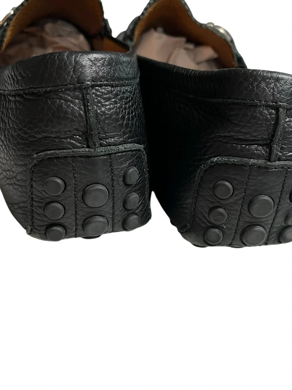 Men's Black Leather Gucci Slip-On Loafers